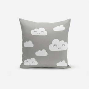 Jastučnica s primjesom pamuka Minimalist Cushion Covers Grey Background Cloud