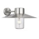 ENDON 60797 | Fenwick Endon zidna svjetiljka 1x E27 IP44 plemeniti čelik, čelik sivo, prozirno