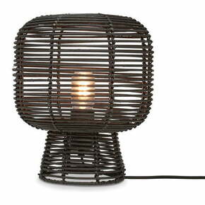Crna stolna lampa sa sjenilom od ratana (visina 30 cm) Tanami – Good&amp;Mojo