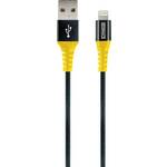Schwaiger USB kabel USB 2.0 USB-A utikač, Apple Lightning utikač 1.20 m crna, žuta odporan na paranje WKUL10511