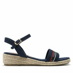 Espadrile Tommy Hilfiger Rope Wedge Sandal T3A7-32777-0048 S Tamnoplava
