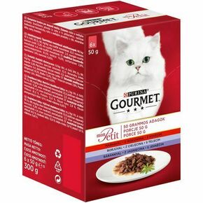 Gourmet Mon Petit mokra hrana za mačke - s mesom 8 x (6 x 50 g)