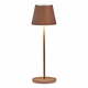 Smeđa LED stolna lampa s metalnim sjenilom (visina 34 cm) Cosenza – Fischer &amp; Honsel