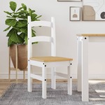 vidaXL Blagovaonske stolice 2 kom bijeli 40x46x99 cm masivne borovine