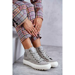 Ženske tenisice BIG STAR SHOES High Warm Grey siva, smeđa