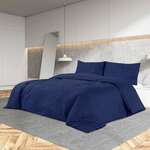 Set posteljine za poplun modri 220x240 cm lagana mikrovlakna