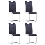 vidaXL Konzolne blagovaonske stolice od umjetne kože 4 kom crne