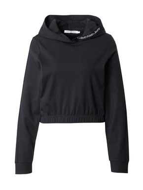 Calvin Klein Jeans Sweatshirt 'MILANO' crna / bijela