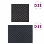 vidaXL Set ručnika od 50 komada crno-sivi pamučni