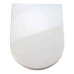 Bijelo WC sjedalo s lakim zatvaranjem Wenkoo Premium Palma, 46,5 x 35,7 cm
