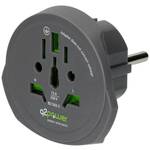 Putni adapter svijet nakon zaštitnog kontakta Q2 Power q2-1.100100-TH putni utikač