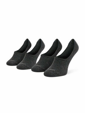 Set od 2 para ženskih niskih čarapa Calvin Klein 701218771 Dark Grey Melange 003