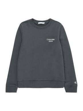 Calvin Klein Jeans Sweater majica tamo siva / bijela