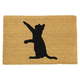 Otirač od prirodnog kokosovog vlakna Artsy Doormats Cat 40 x 60 cm