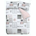 Bijela/ružičasta posteljina za bračni krevet 200x200 cm Sleep Dreams – Catherine Lansfield