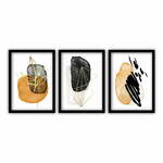 Set od 3 slike u crnim okvirima Vavien Artwork Elegant, 35 x 45 cm