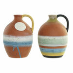 Vase DKD Home Decor Multicolour Terracotta 14,5 x 14 x 20 cm (2 Units)