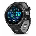 Garmin Forerunner 965 pametni sat, Carbon Gray DLC Titanium Bezel with Black Case and Black/Powder Gray Silicone Band