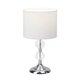 BRILLIANT 94861/05 | Rom Brilliant stolna svjetiljka 38cm sa prekidačem na kablu 1x E27 krom, bijelo