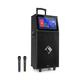 Auna Auna KTV, karaoke sustav, 15,4" zaslon osjetljiv na dodir, 2 UHF mikrofona, WiFi, BT, USB, SD, HDMI, kotačići