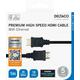 DELTACO kabel Premium High Speed HDMI 4K@60Hz, 1m, crni