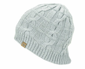 KAPA SEALSKINZ WP COLD WEATHER CABLE KNIT BEANIE GREY MARL