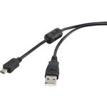 Renkforce USB kabel USB 2.0 USB-A utikač 1.50 m crna s feritnom jezgrom, pozlaćeni kontakti