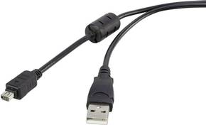 Renkforce USB kabel USB 2.0 USB-A utikač 1.50 m crna s feritnom jezgrom