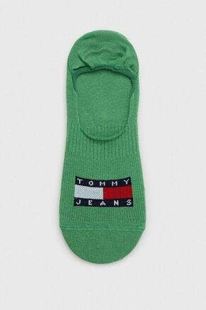 Čarape Tommy Jeans boja: zelena - zelena. Niske čarape iz kolekcije Tommy Jeans. Model izrađen od elastičnog materijala.