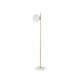 NOVA LUCE 9960619 | Cantona Nova Luce podna svjetiljka 155cm s prekidačem 1x E27 mesing, opal, bijeli mramor