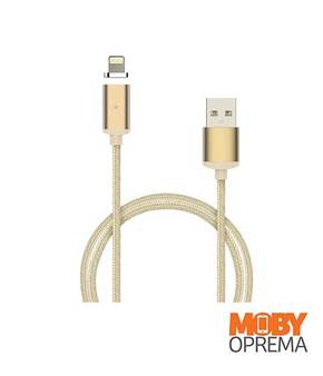 USB kabel magnetski za android i apple zlatni