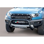 Misutonida Bull Bar Ø76mm inox crni za Ford Ranger Raptor 2019 s EU certifikatom