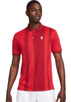 Muški teniski polo Nike Polo Dri-Fit Heritage Print - team red