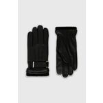 Kožne rukavice Calvin Klein za muškarce, boja: crna - crna. Rukavice iz kolekcije Calvin Klein. Model izrađen od prirodne kože.