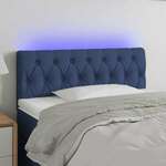 vidaXL LED uzglavlje plavo 100 x 7 x 78/88 cm od tkanine