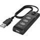 Hama USB čvorište, 4 porta, USB 2.0, 480 Mbit / s, prekidač za uključivanje / isključivanje Hama 4 ulaza USB 2.0 hub crna