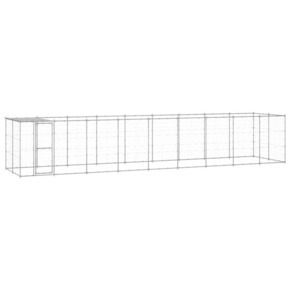 VidaXL Vanjski kavez za pse od pocinčanog čelika s krovom 21