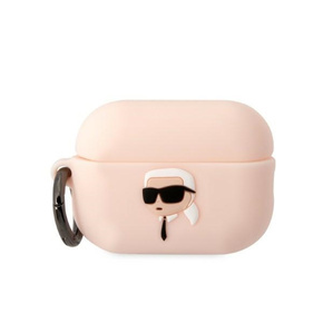 Karl Lagerfeld KLAP2RUNIKP Apple AirPods Pro 2 cover pink Silicone Karl Head 3D