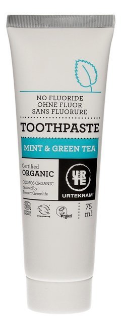 Urtekram Mint &amp; Green Tea pasta za zube s metvicom sa zelenim čajem 75 ml