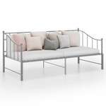 Okvir za krevet na razvlačenje sivi metalni 90 x 200 cm