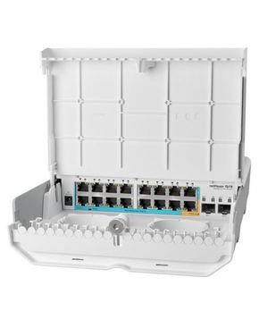 MikroTik outdoor 18 port switch with 15 reverse PoE ports and SFP MIK-NETPOWER 15FR