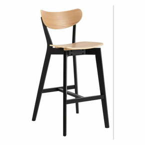 Crne/u prirodnoj boji barske stolice u setu 2 kom od masivnog kaučuka 105 cm Roxby – Actona