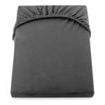 Tamno siva elastična pamučna posteljina DecoKing Amber Collection, 120/140 x 200 cm