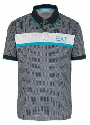 Muški teniski polo EA7 Man Jersey Polo Shirt - black