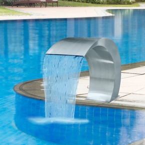 vidaXL Vrtna bazenska fontana s slapom od nehrđajućeg čelika