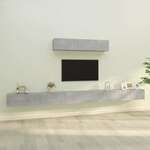 4-dijelni set TV ormarića siva boja betona konstruirano drvo