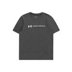 UNDER ARMOUR Tehnička sportska majica 'WORDMARK' crna melange / bijela
