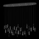EGLO 390349 | Sardenara Eglo visilice svjetiljka jačina svjetlosti se može podešavati 8x LED 4080lm 3000K crno, prozirno, efekt mjehura