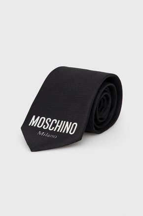 Moschino - Kravata - crna. Kravata iz kolekcije Moschino. Model izrađen od glatke