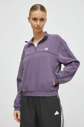 ADIDAS PERFORMANCE Sportska sweater majica 'Train Essentials ' tamno ljubičasta / bijela